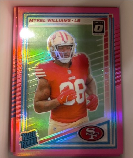 2025 Panini Donruss Optic #319 Mykel Williams Rated Rookie Preview Pink — front