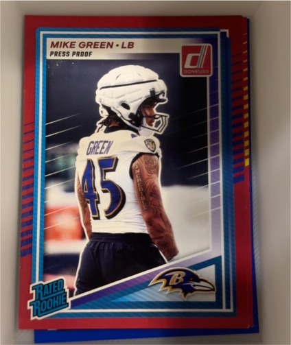 2025 Donruss #397 Mike Green Rated Rookie Press Proof Red — front