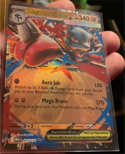 2014 Pokémon XY #077 Mega Lucario ex — front