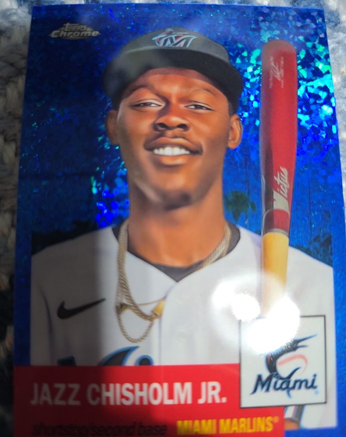 2022 Topps Chrome Platinum Anniversary #130 Jazz Chisholm Jr. — front