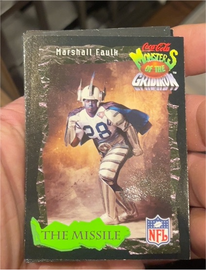 1994 Classic Pro Line Coca-Cola Monsters of the Gridiron #13 Marshall Faulk — front