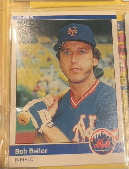 1984 Fleer #580 Bob Bailor — front