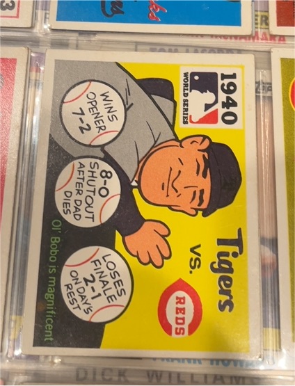 1971 Fleer Laughlin World Series #38 1940 Tigers vs Reds Bobo Newsom — front