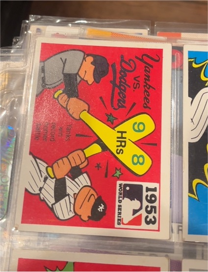 1971 Fleer #51 1953 World Series Yankees vs Dodgers — front