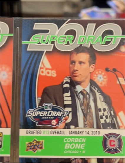 2010 Upper Deck Soccer Super Draft #186 Corben Bone — front