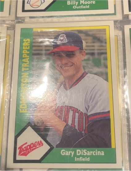 1990 CMC Minor League Baseball Gary DiSarcina Edmonton Trappers — front