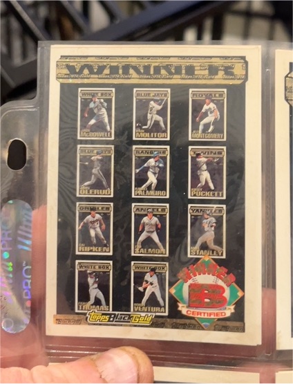 1994 Topps Black Gold #B Winner Certified Cal Ripken — front