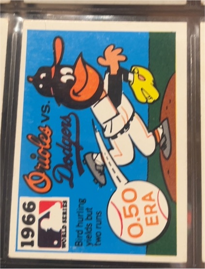 1971 Fleer World Series #64 1966 Orioles vs Dodgers — front