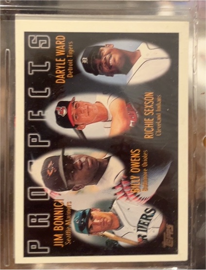 1996 Topps #425 Jim Bonnici / Billy Owens / Richie Sexson / Daryle Ward — front