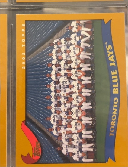 2002 Topps Toronto Blue Jays Team Card — front