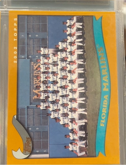 2002 Topps #652 Florida Marlins — front