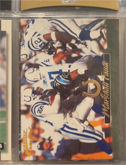 1996 Pinnacle Action Packed #53 Marshall Faulk — front