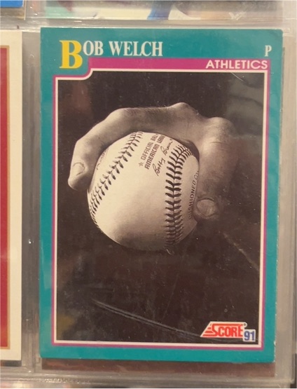 1991 Score #568 Bob Welch — front