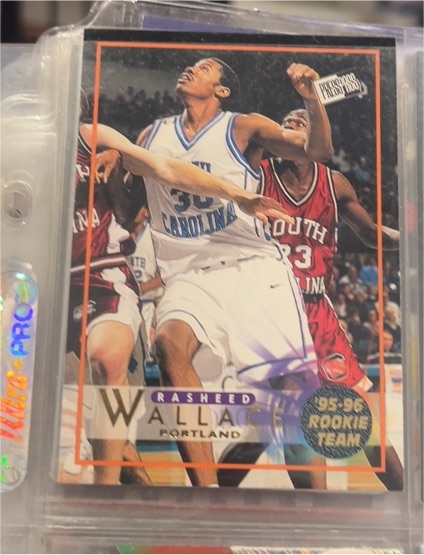 1996 Press Pass #37 Rasheed Wallace — front
