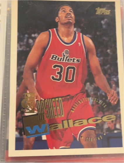 1995-96 Topps #193 Rasheed Wallace — front