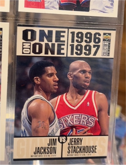 1996-97 Upper Deck Collector's Choice #360 Jim Jackson vs Jerry Stackhouse — front