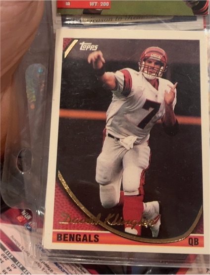 1991 Topps #7 David Klingler — front
