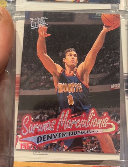 1996-97 Fleer Ultra #176 Sarunas Marciulionis — front