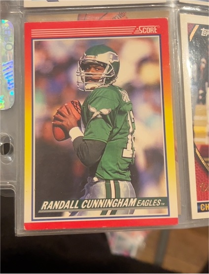 1990 Score #605 Randall Cunningham — front