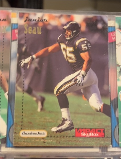 1996 SkyBox Impact #126 Junior Seau — front
