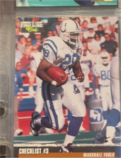 1995 Classic Pro Line #3 Marshall Faulk — front