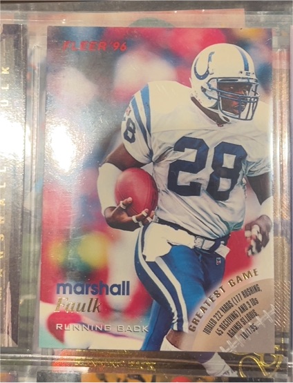 1996 Fleer #60 Marshall Faulk — front