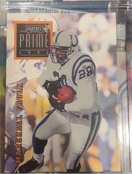 1996 Playoff Prime #005 Marshall Faulk — front