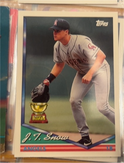 1994 Topps #293 J.T. Snow — front