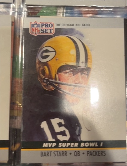 1990 Pro Set #1 Bart Starr — front