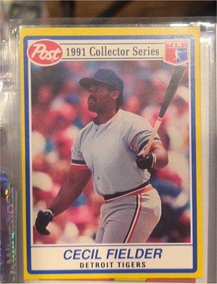 1991 Post Collector Series #23 Cecil Fielder — front