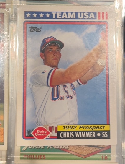 1992 Topps Dairy Queen Team USA #32 Chris Wimmer — front