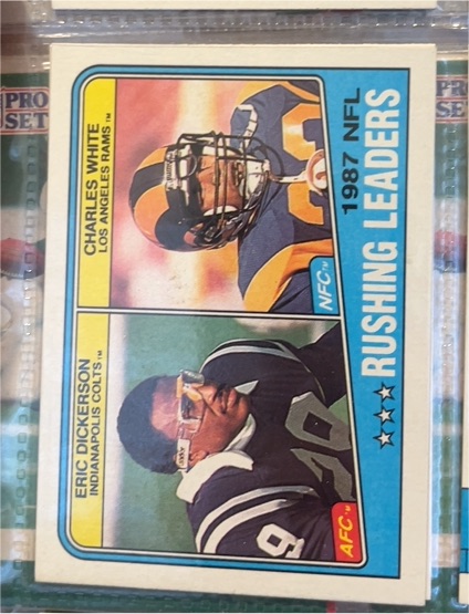 1988 Topps #217 Eric Dickerson / Charles White — front