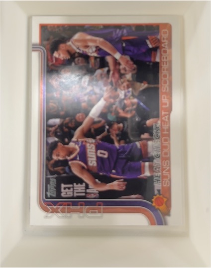 2025-26 Topps #294 Heat Check! Suns Duo Heat Up Scoreboard — front