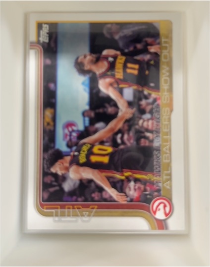 2025-26 Topps #282 Trae Young Hawks Fly High: ATL Ballers Show Out — front