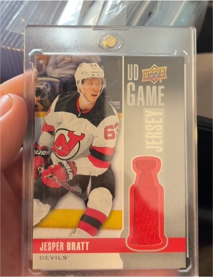 2019-20 Upper Deck Game Jersey #GJ-JB Jesper Bratt — front