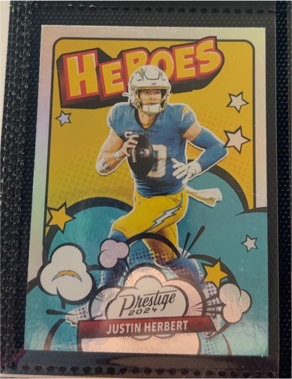 2024 Panini Prestige #13 Justin Herbert Heroes — front