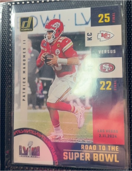 2024 Panini Donruss #SBCHAMP Patrick Mahomes II Road to the Super Bowl Championship — front