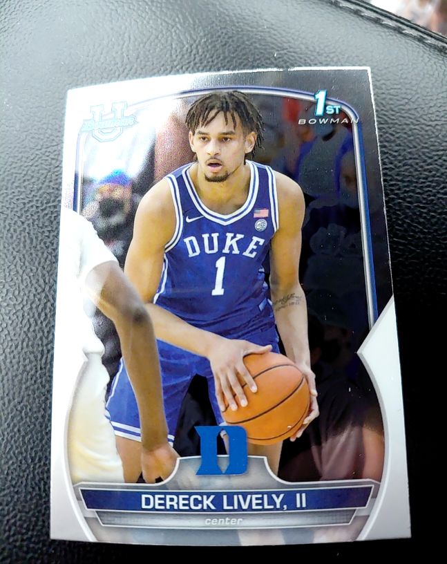 2022-23 Bowman University Chrome #100 Dereck Lively II — front