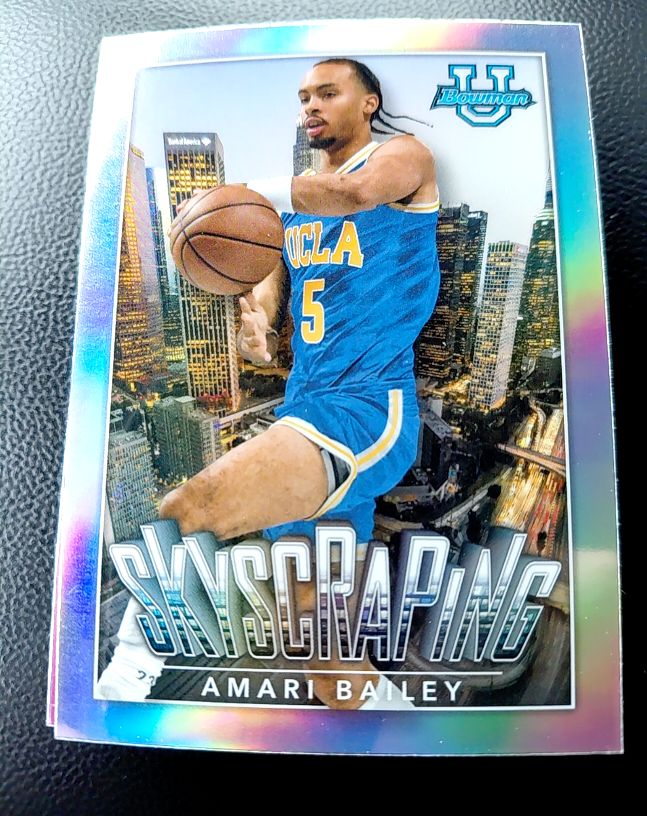 2022-23 Bowman University Chrome #S-9 Amari Bailey Skyscraping — front