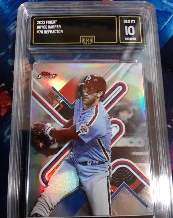 2022 Topps Finest #79 Bryce Harper Refractor — front