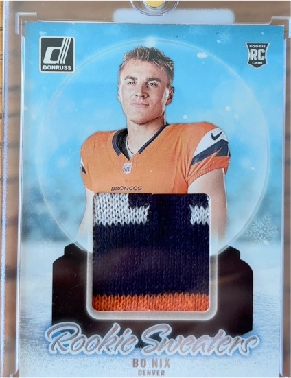 2024 Panini Donruss Rookie Sweaters #RHS-BNI Bo Nix — front