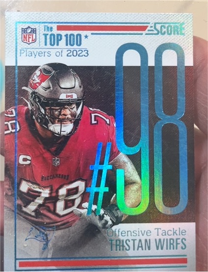 2024 Score Top 100 #98 Tristan Wirfs — front