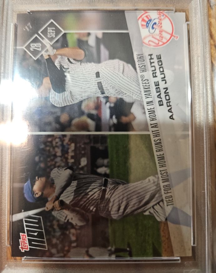 2017 Topps Now #669 Aaron Judge/Babe Ruth — front