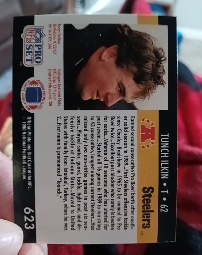 1990 Pro Set #623 Tunch Ilkin — front