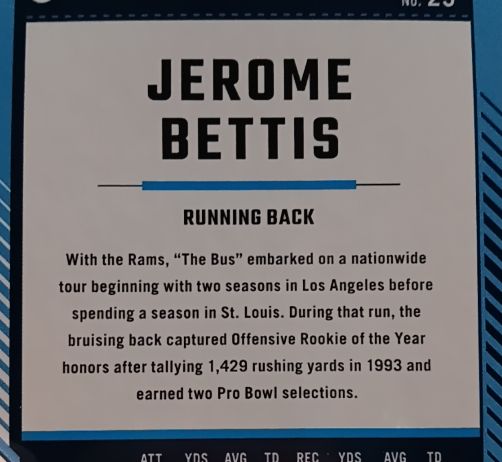 1994 Football #23 Jerome Bettis — front