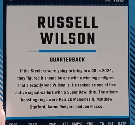 2024 Donruss #160 Russell Wilson — front