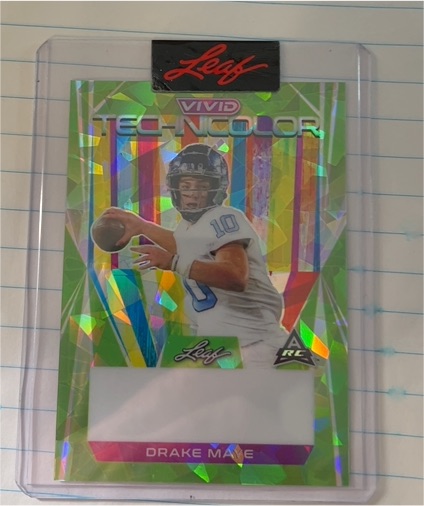 2023 Leaf Vivid Technicolor Drake Maye — front