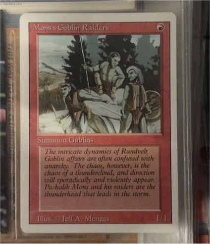 1994 Magic: The Gathering Revised Edition Mons's Goblin Raiders — front