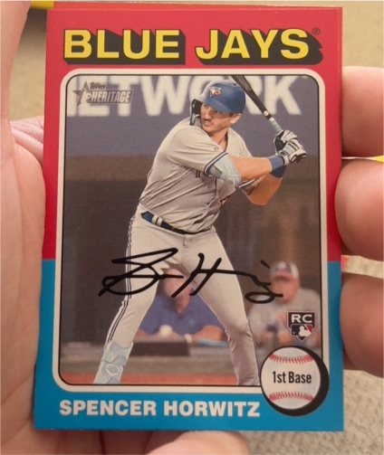 2024 Topps Heritage #452 Spencer Horwitz — front