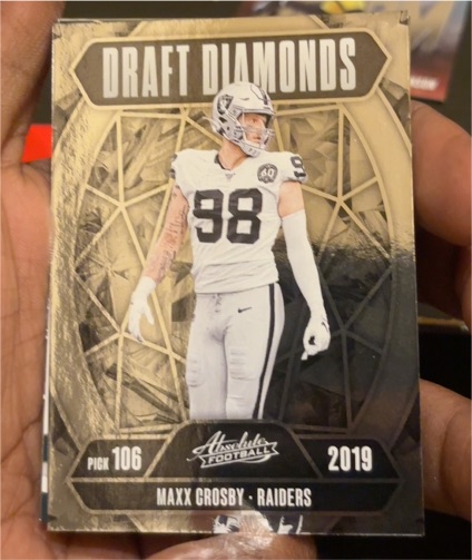 2025 Panini Absolute Draft Diamonds #DD-MCY Maxx Crosby — front